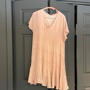 Boutique pink midi twirl dress